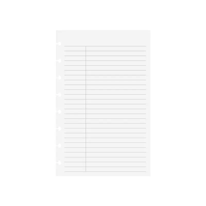 Circa College Ruled without Title Box Discbound Refill (100 sheets)