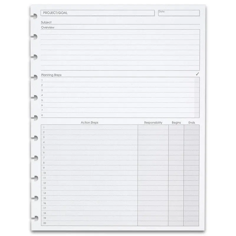 Circa Project Planner Discbound Refill (100 sheets)
