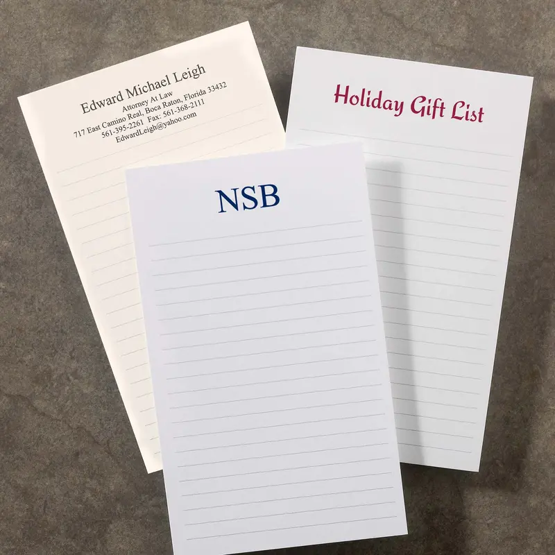 100 Personalized 3 x 5 Cards, Vertical Ruled