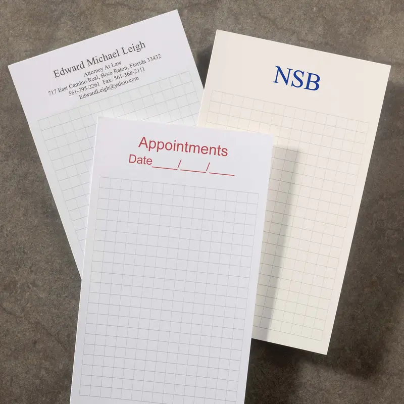 250 Personalized 3 x 5 Cards, Vertical Grid