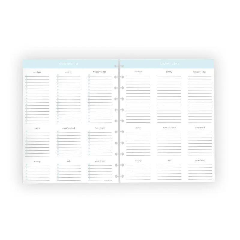 Circa Meal Prep Planner Discbound Refill (100 sheets)