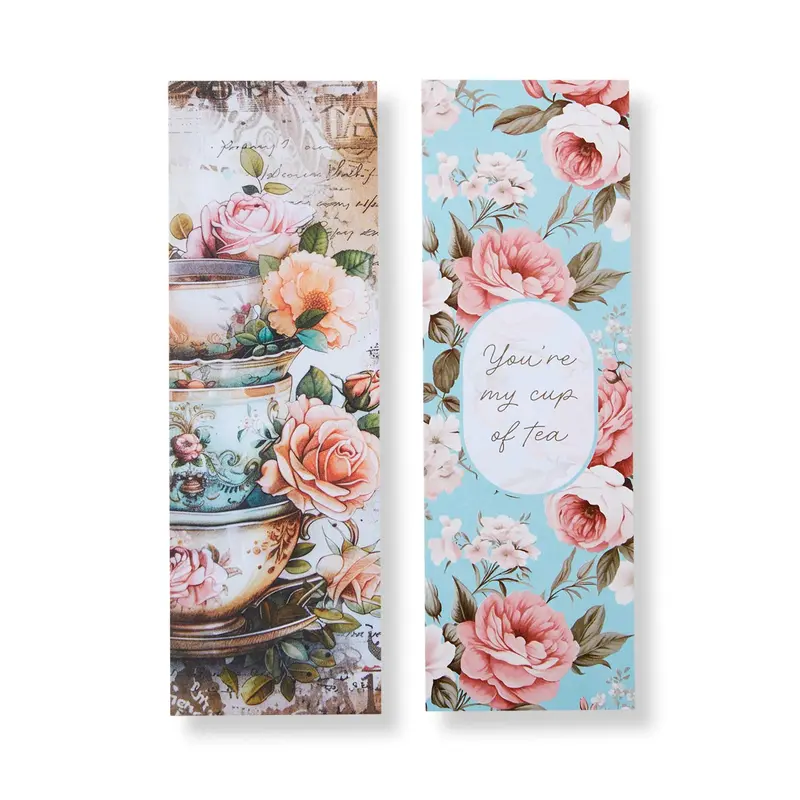 Tea and Roses Bookmark Cards (set of 50)