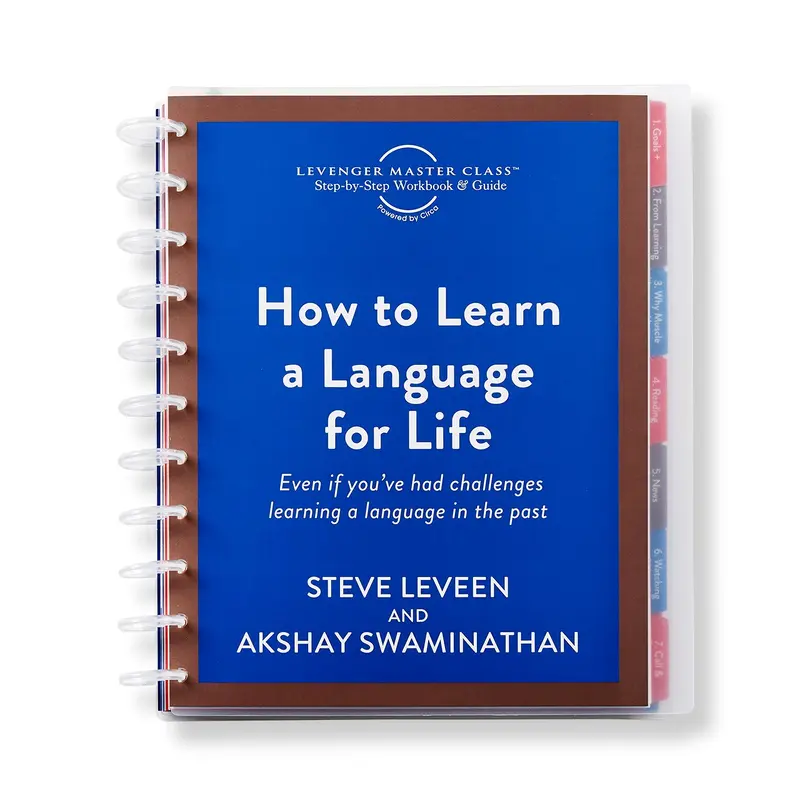 Levenger Master Class How to Learn a Language for Life Circa Workbook