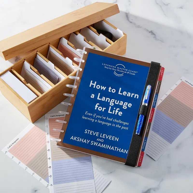 Levenger Master Class How to Learn a Language For Life Circa Workbook Bundle