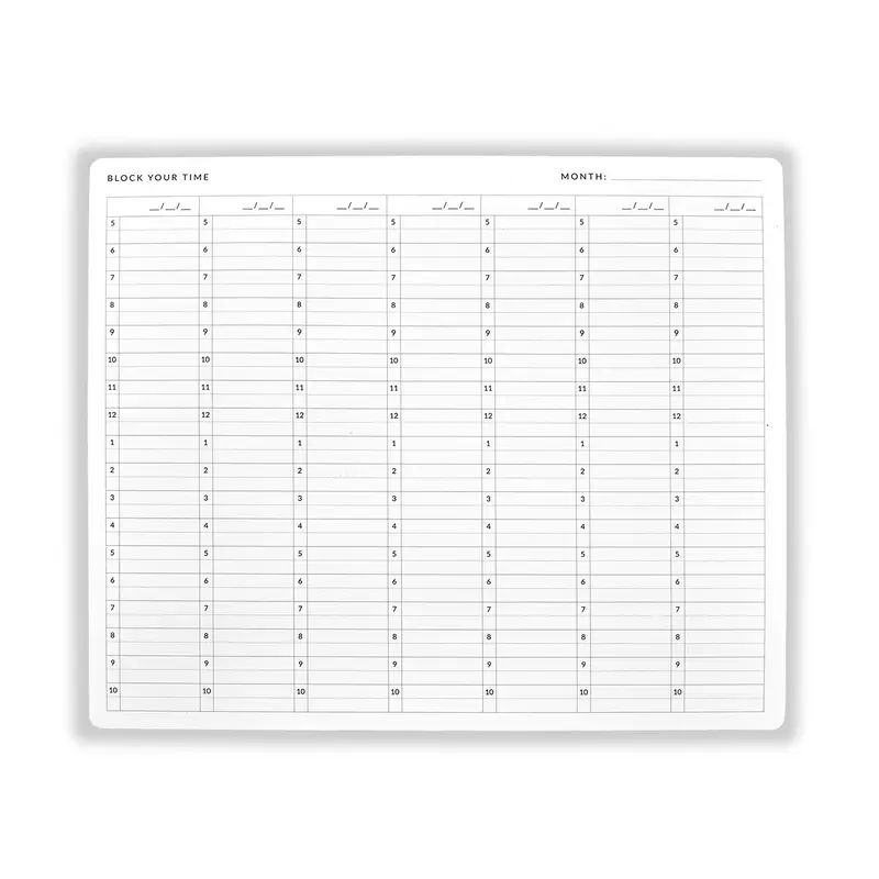 Time Tracker Desk Pad