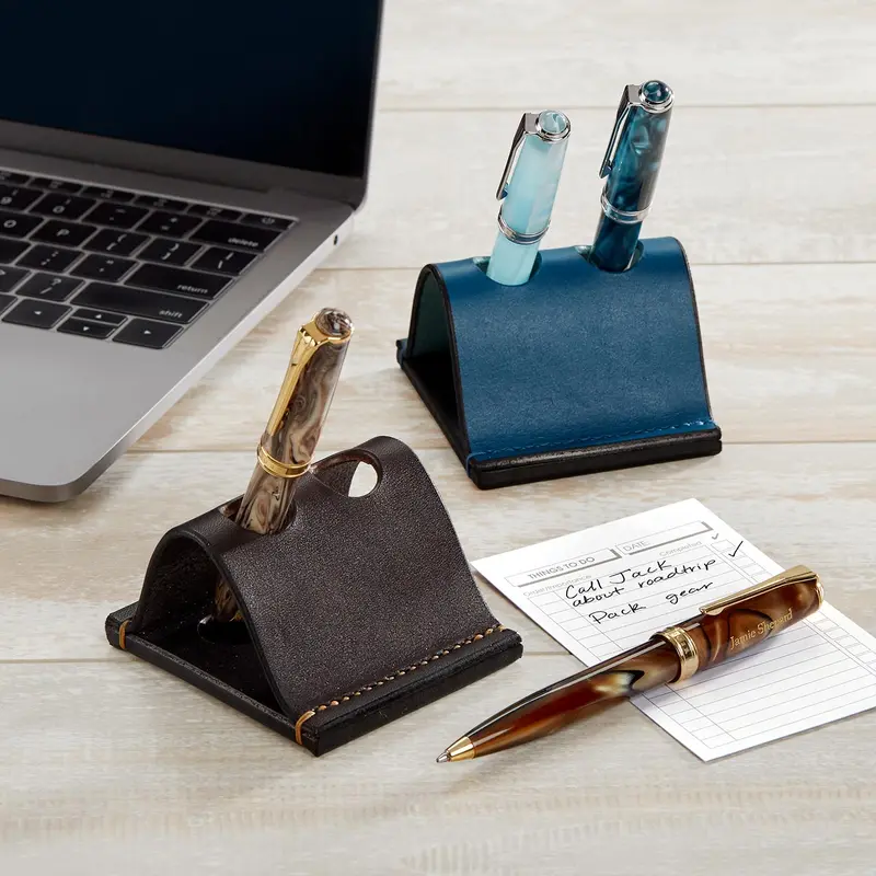 Leather Pen Saddle Duo
