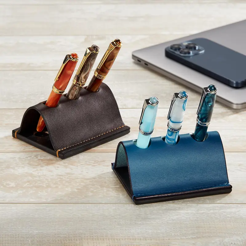 Leather Pen Saddle Trio