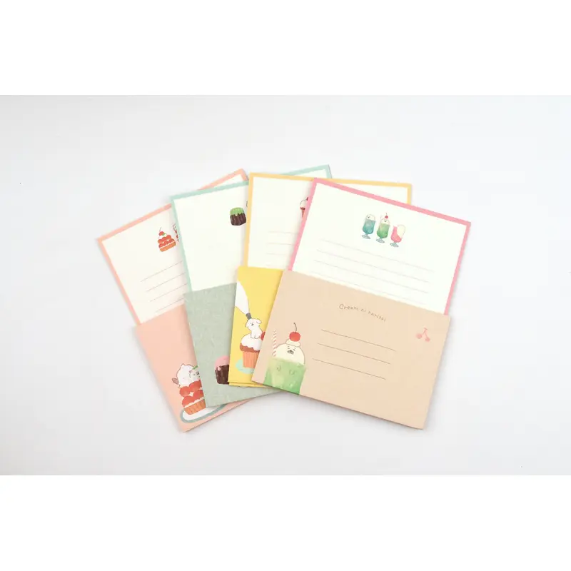 Furukawa Paper Letterset - Sweets Animal Workshop - Cream