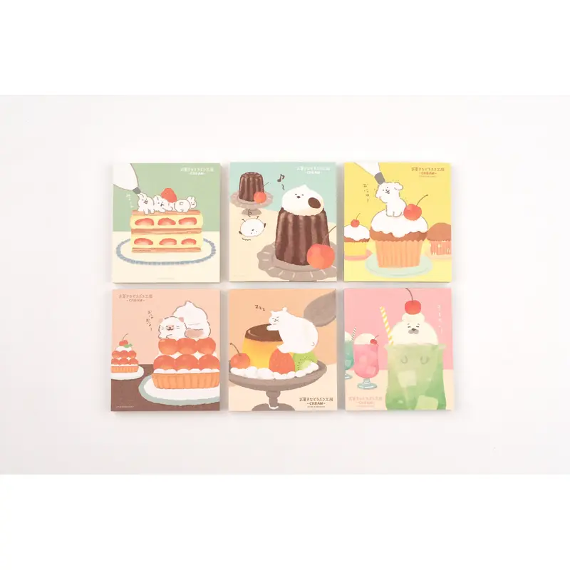Furukawa Paper Memo Pad - Sweets Animal Workshop - Cream