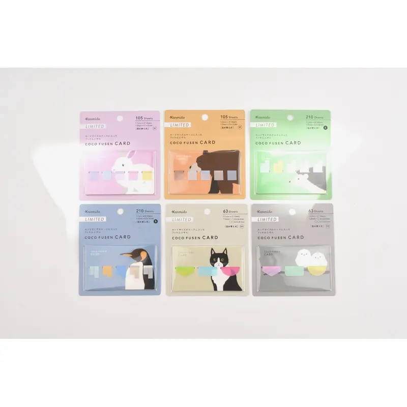 Kanmido - Coco Fusen Card - Design Animals - Limited Edition