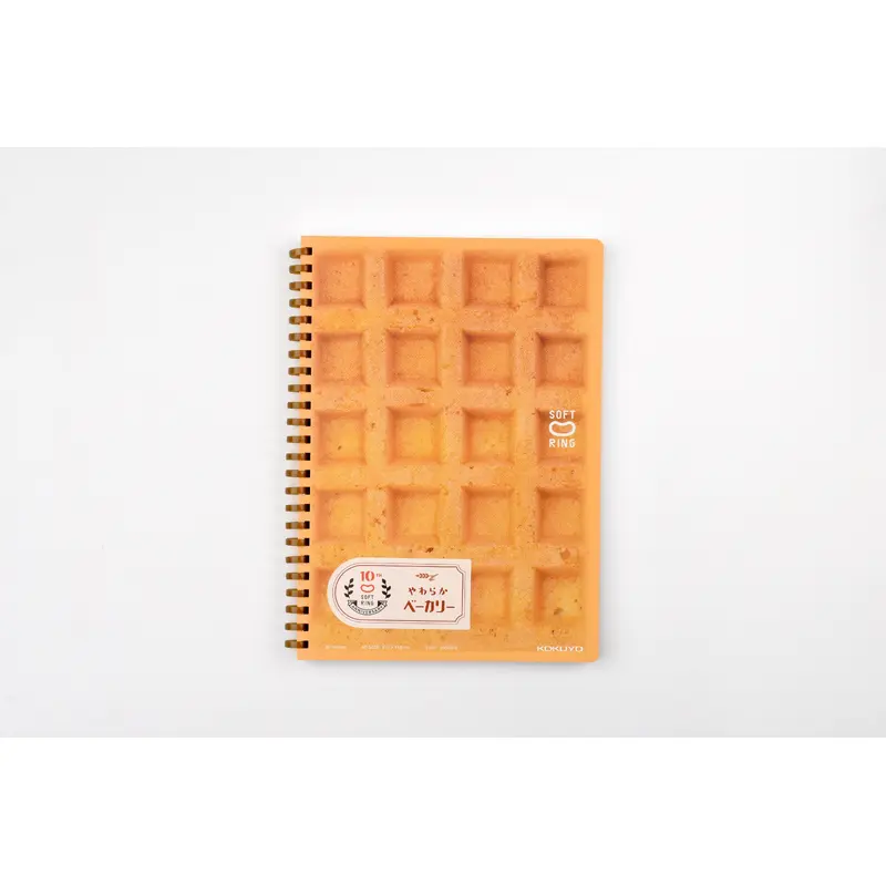 Kokuyo 10th Anniversary Soft Ring Notebook - Soft Bakery - Waffle - A5 - Grid
