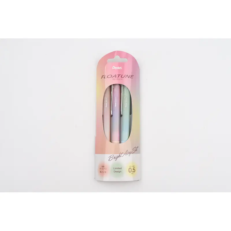 Pentel Floatune Ballpoint Pen - Bright Airy Set - Limited Edition - 0.5mm - Set of 3
