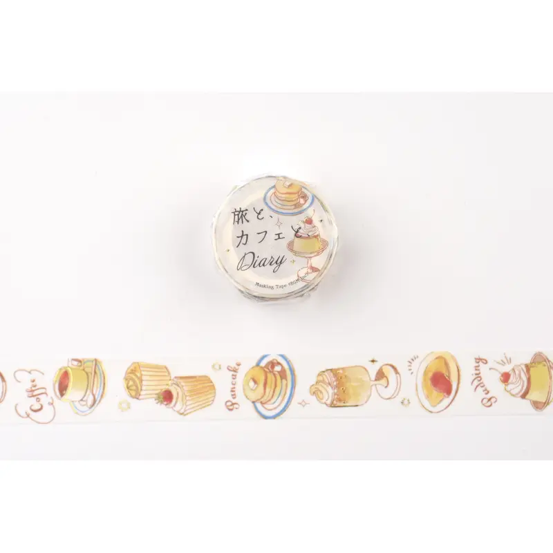 BGM Washi Tape - Foil Stamping - Travel, Cafe, and Diary - Honey