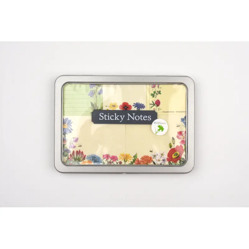 Cavallini - Sticky Notes Tin Set - Wildflowers