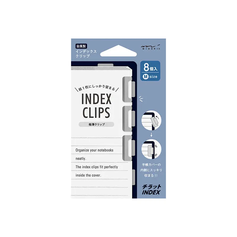 Midori Chiratto Index Clips - New 2026 - M (Pre-order only, Ships October)