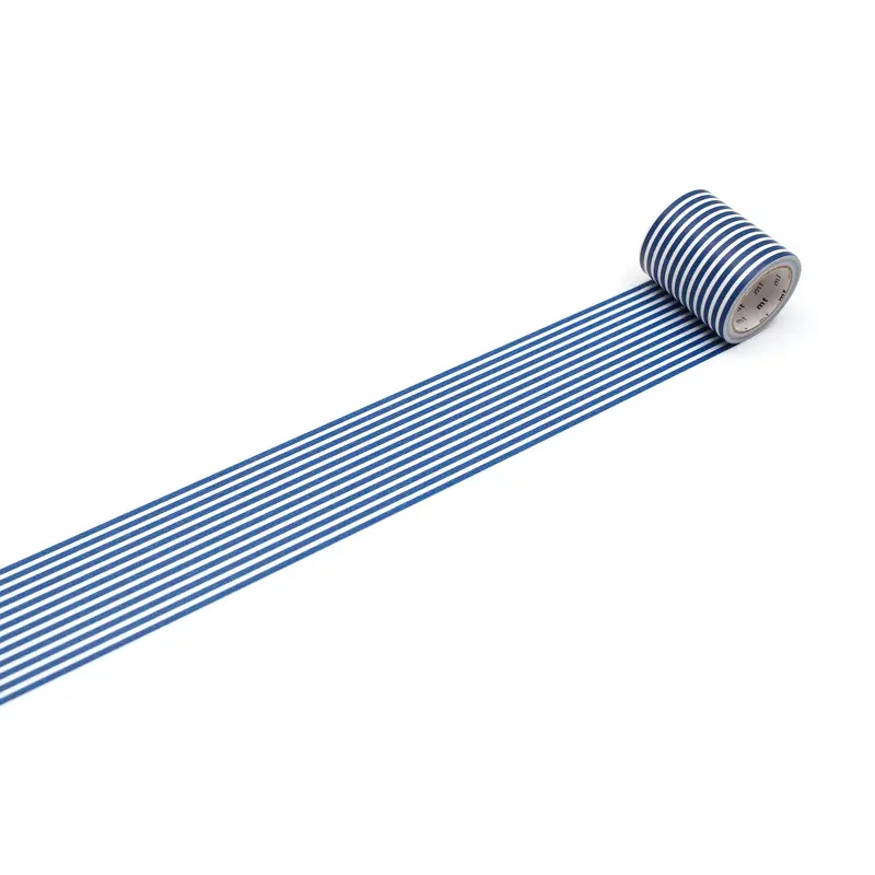 mt Washi Tape - Extra Wide - Border Indigo