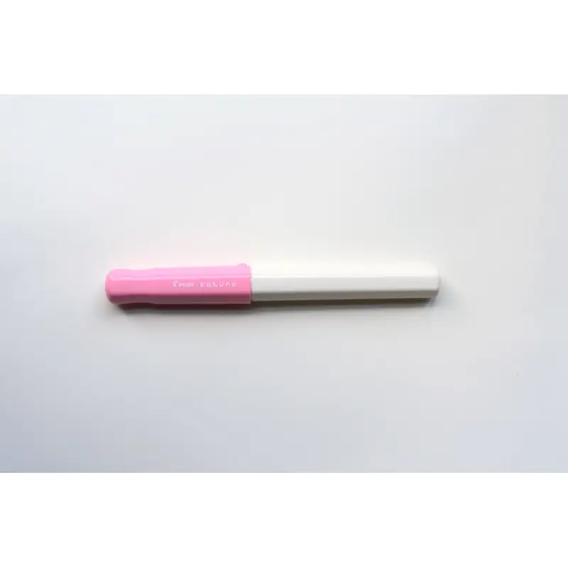 Pilot Kakuno Fountain Pen - White Barrel/Pink Cap - Fine Nib