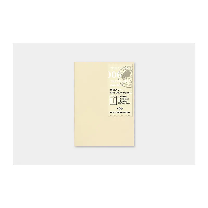TRAVELER's Passport Size Refill - Monthly - 006