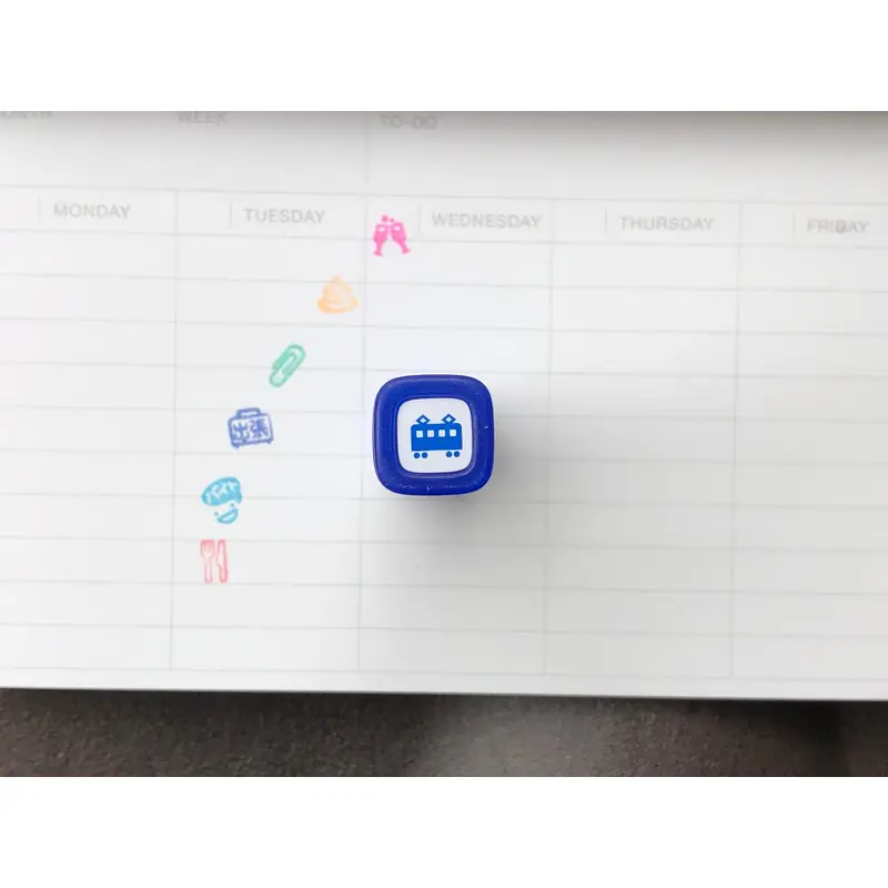 FriXion Erasable Stamp - Blue - Train