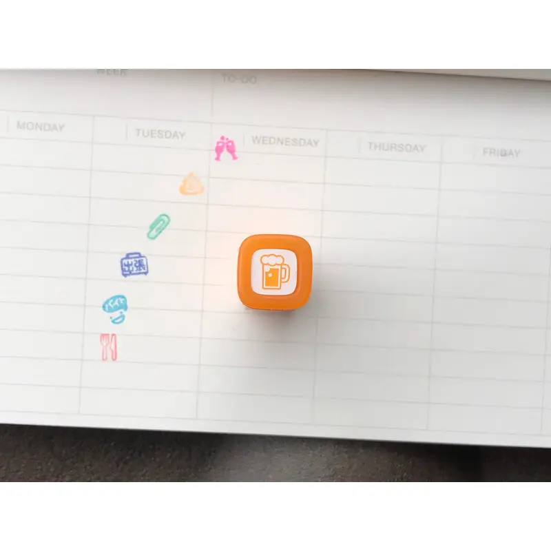 FriXion Erasable Stamp - Orange - Drinks