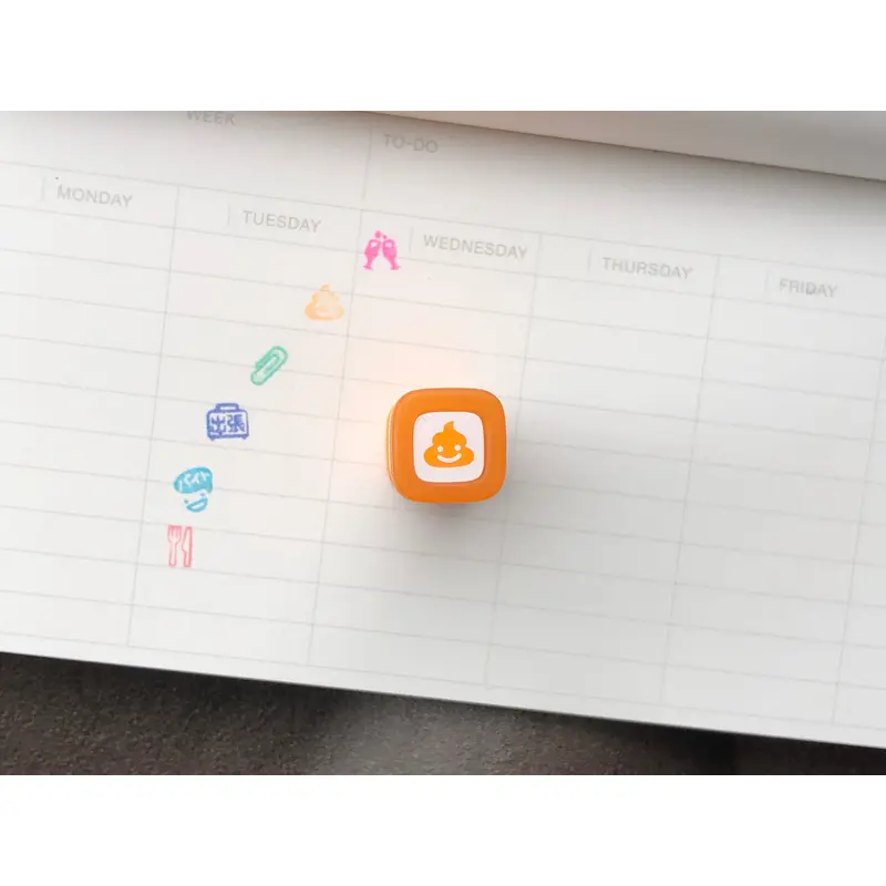 FriXion Erasable Stamp - Orange - Poop