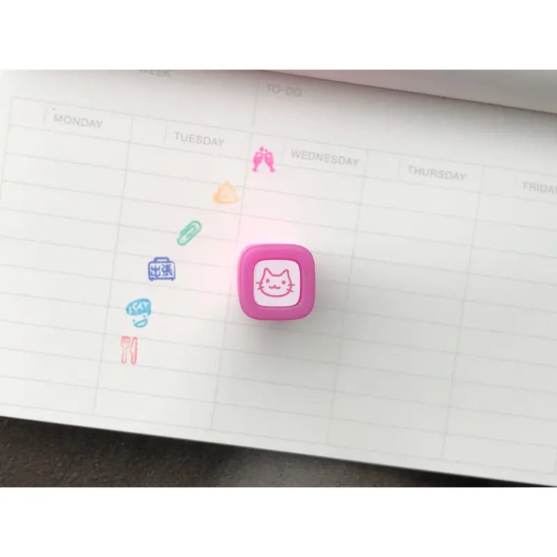 FriXion Erasable Stamp - Pink - Cat