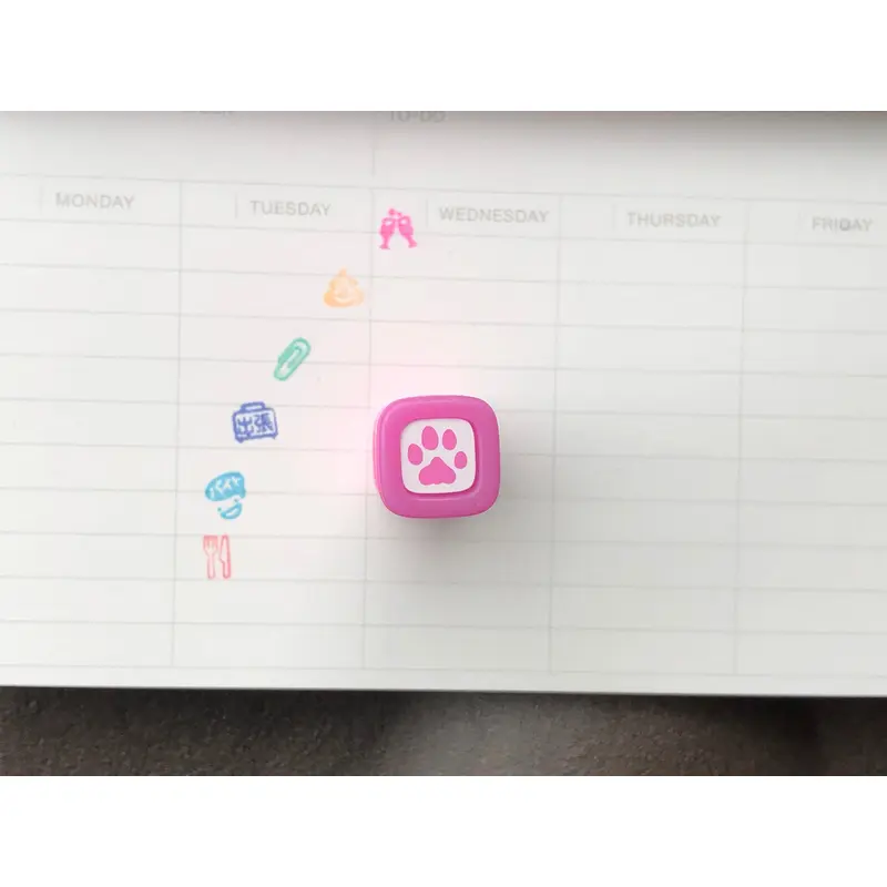 FriXion Erasable Stamp - Pink - Dog Paw