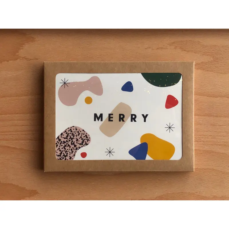 Modern Merry Holiday Cards - Set of 6