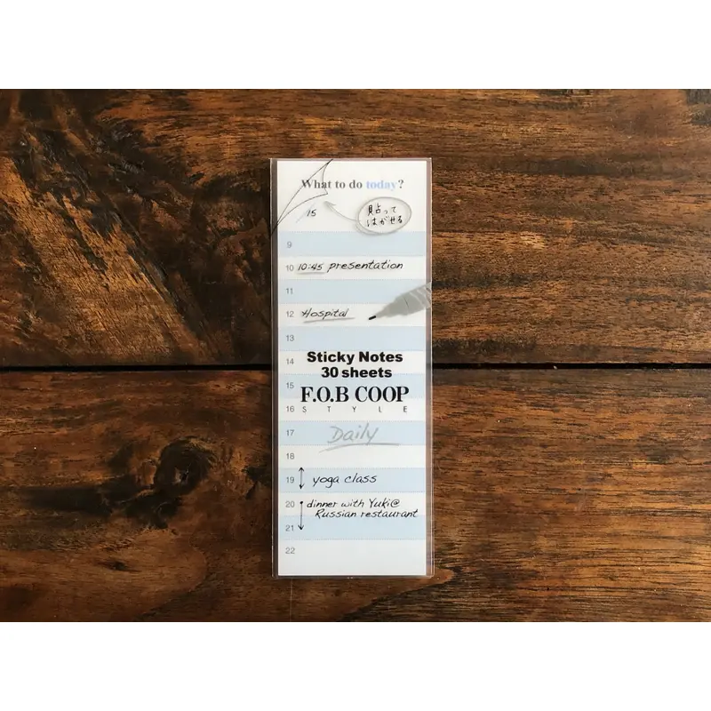 Kyokuto Daily To Do Sticky Notes - Daily