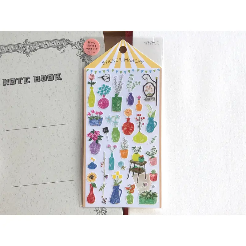 Sticker Marche Flower Vase