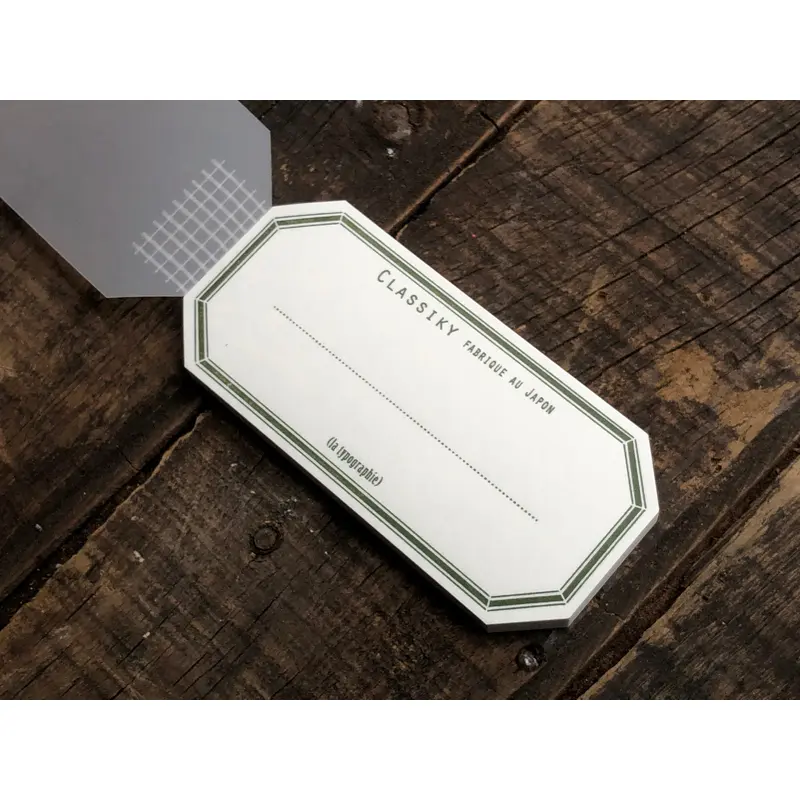 Classiky - Letterpress Water Adhesive Label Book - Green