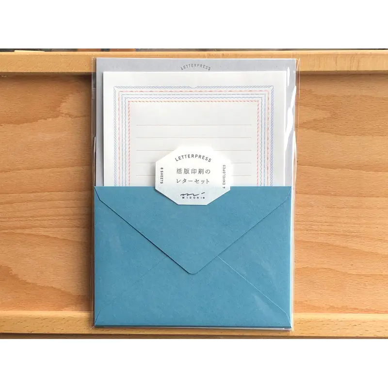 Letterpress Letter Set - Blue Frame
