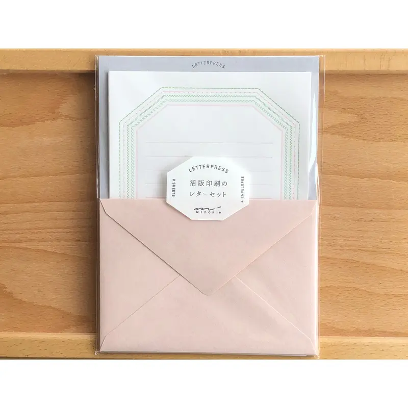 Letterpress Letter Set - Pink Frame