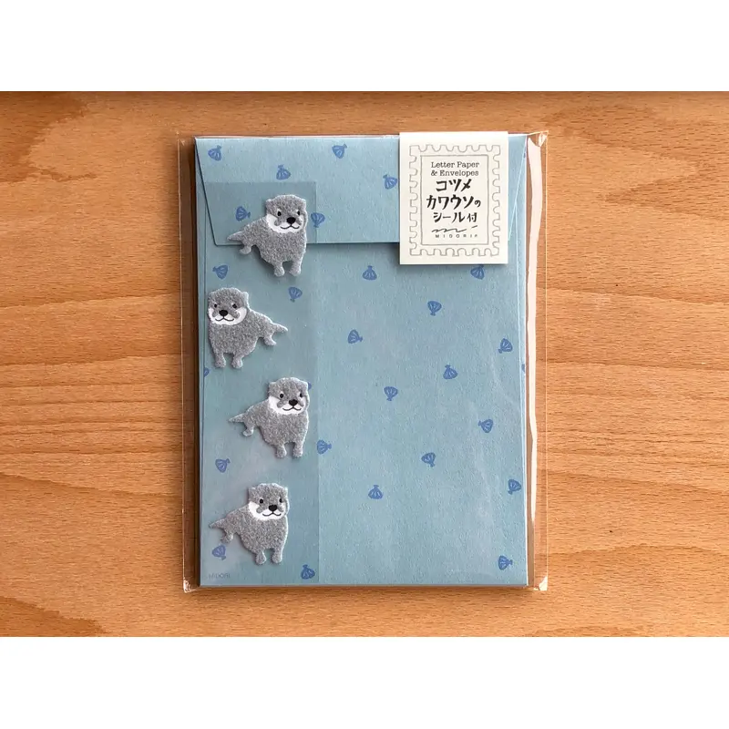 Mini Letter Set with Otter Stickers
