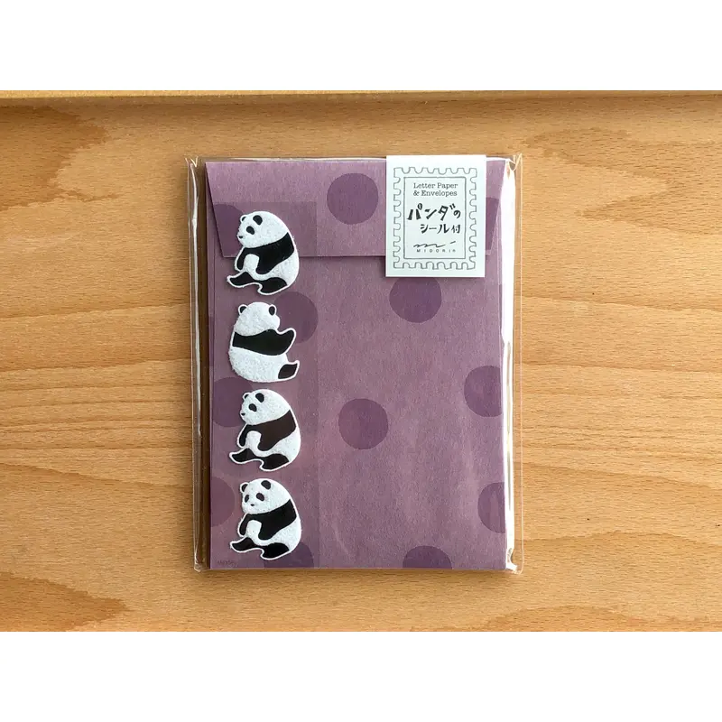 Mini Letter Set with Panda Stickers