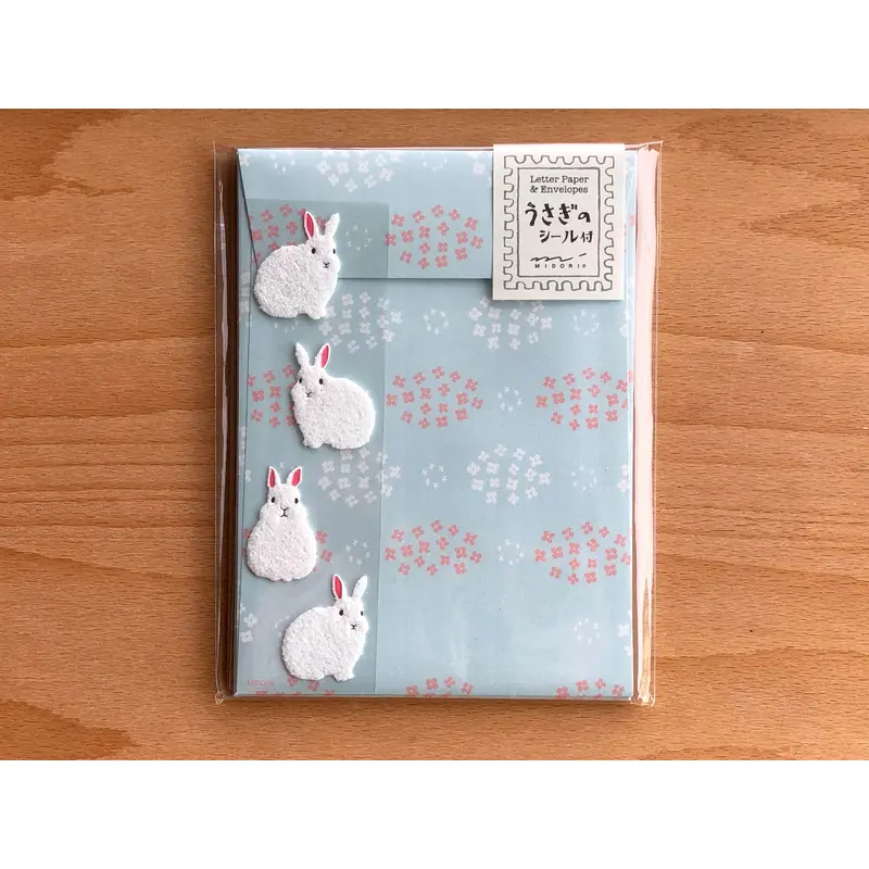 Mini Letter Set with Rabbit Stickers