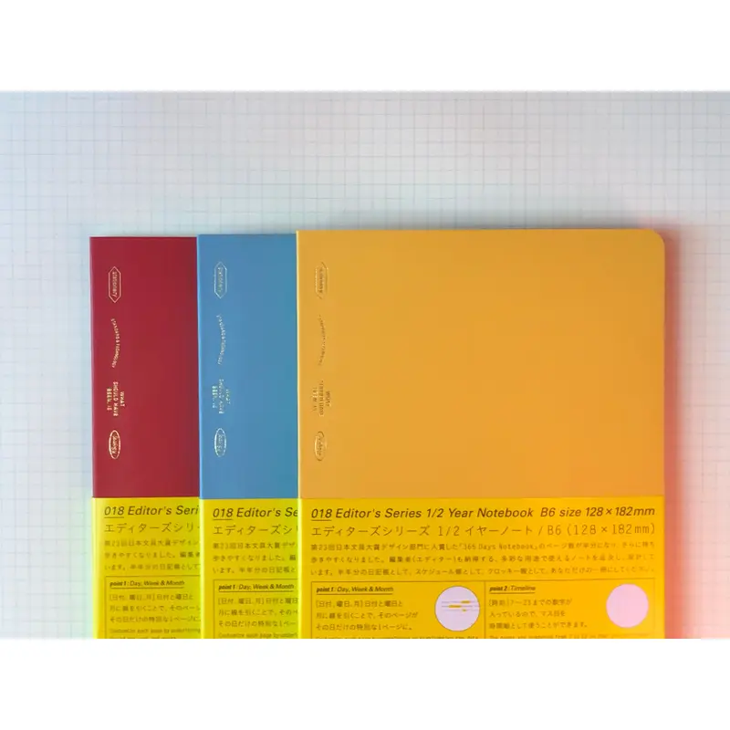 Stalogy Editor's Series 1/2 Year Notebook - B6 - Colors