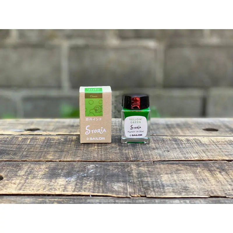 Sailor Storia Pigment Ink - 20mL - Clown Yellow Green