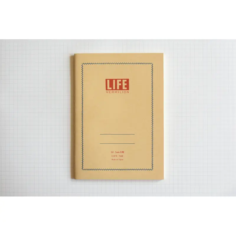 Vermilion Notebook - A6 - Grid