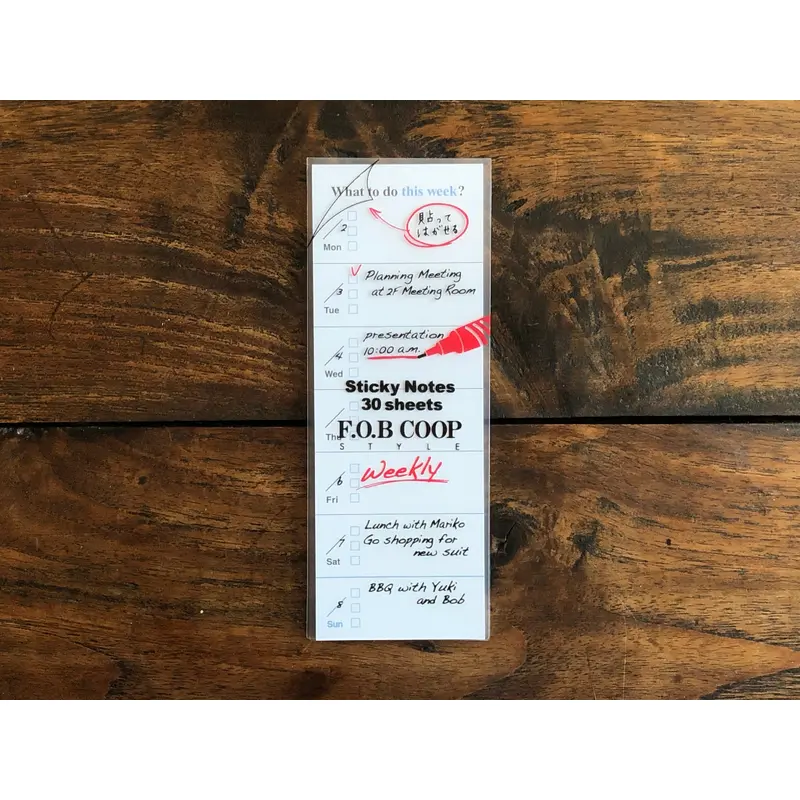 Weekly To Do Sticky Notes