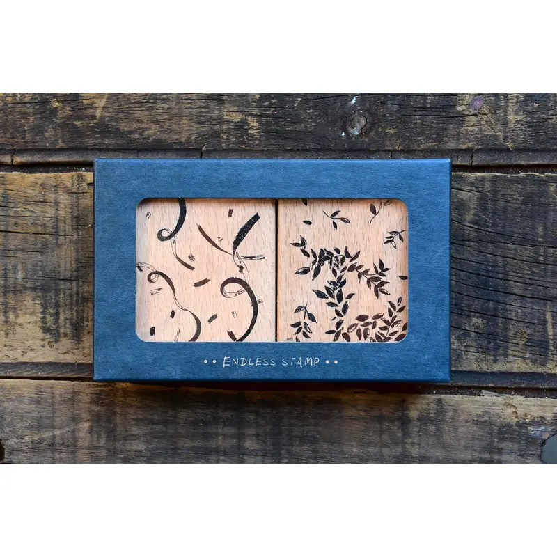 Deer Forest Endless Stamp Set - Leaf and Ribbon