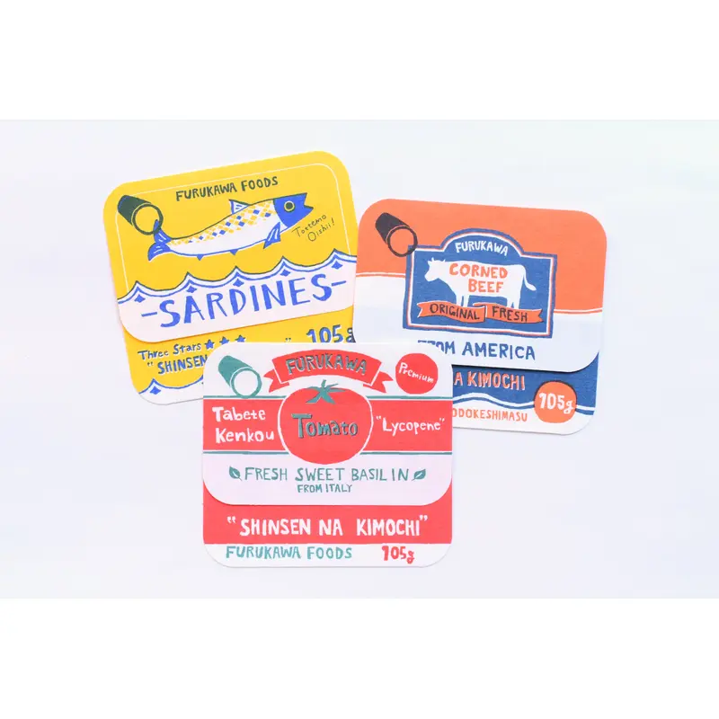 Furukawa Paper Canned Foods Mini Letter Set