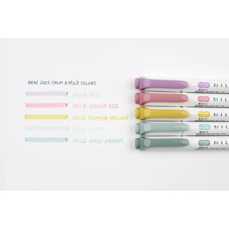 Zebra Highlighter Mildliner (with New 2025 Colors!)