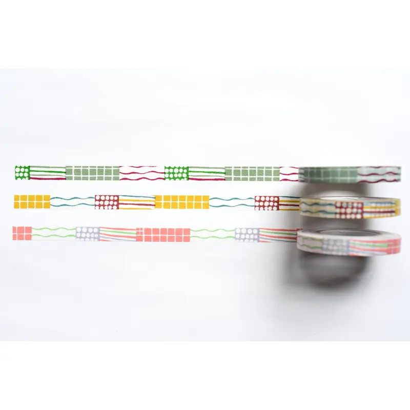 Classiky - Mihoko Seki Textile Masking Tape - 8mm - Set of 3