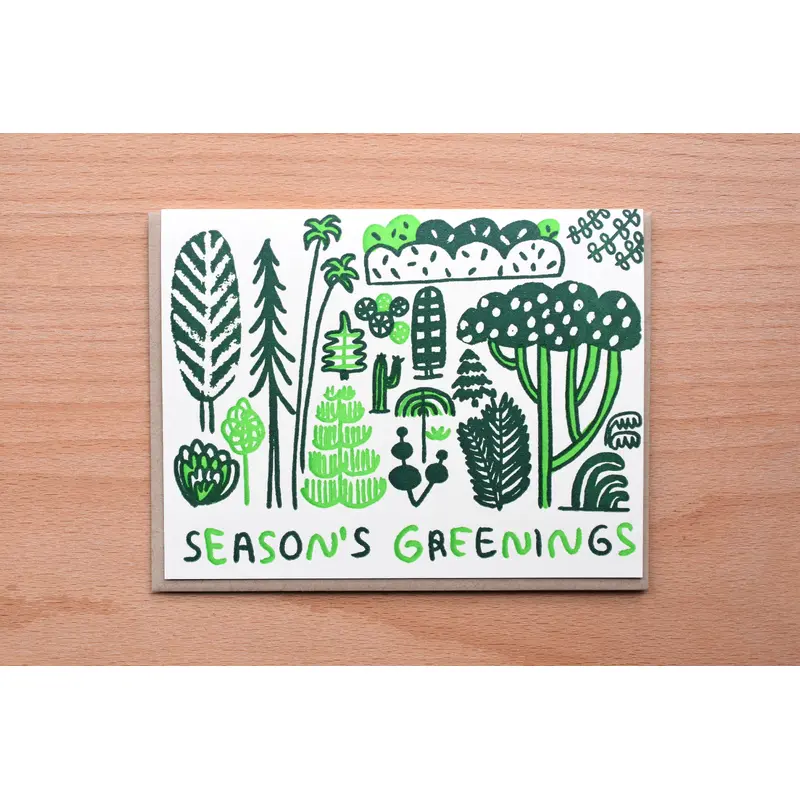 Season's Greetings Green Plants