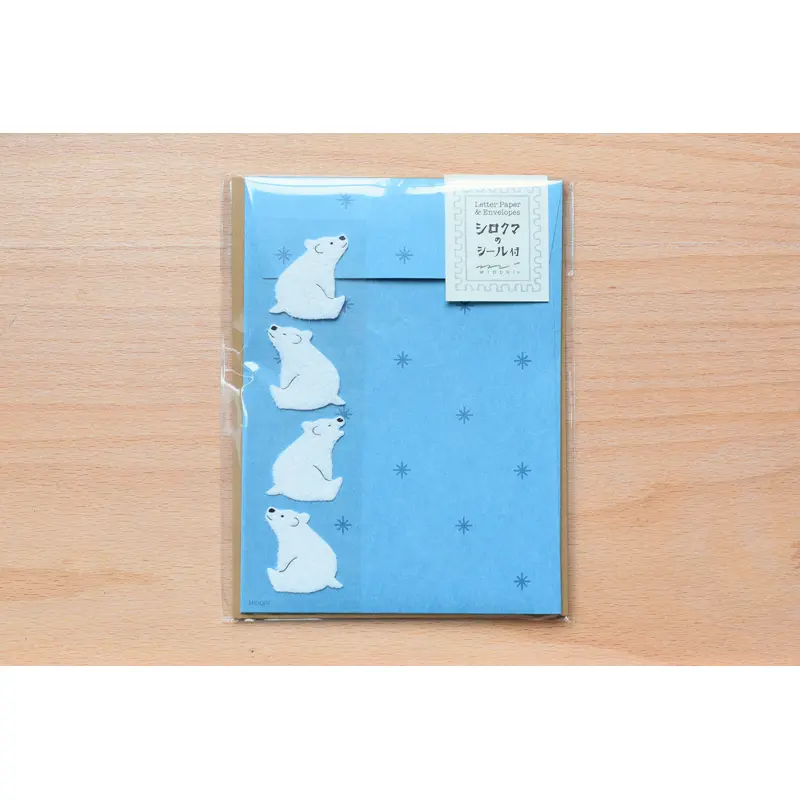 Mini Letter Set with Polar Bear Stickers
