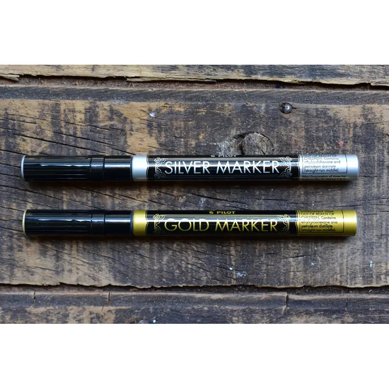Pilot Gold & Silver Metallic Paint Marker - Extra Fine