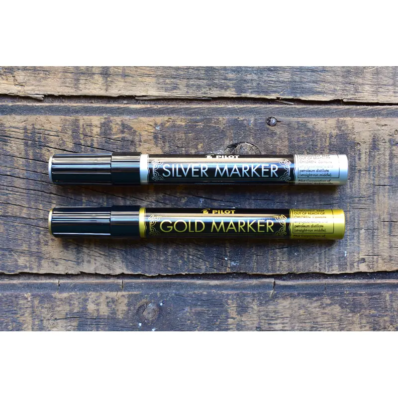 Pilot Gold & Silver Metallic Paint Marker - Medium