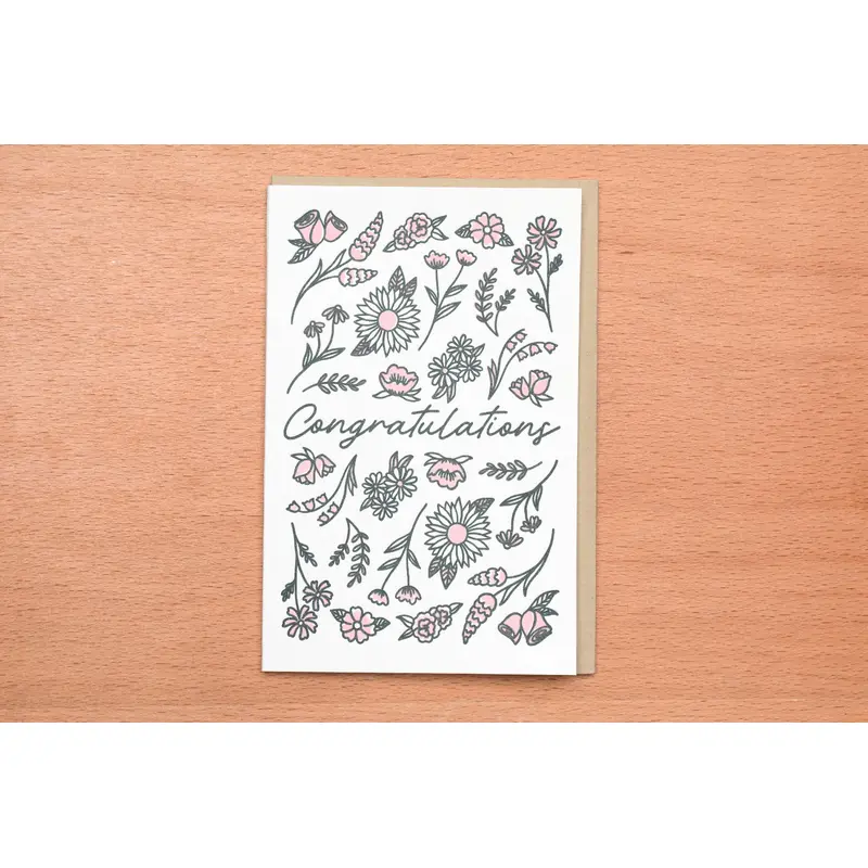 Congratulations Flowers Greeting Card