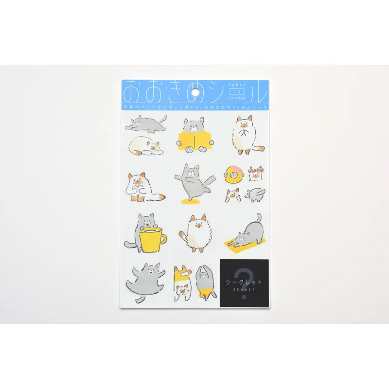 Hitotoki Large Size Sticker Sheet - Cat